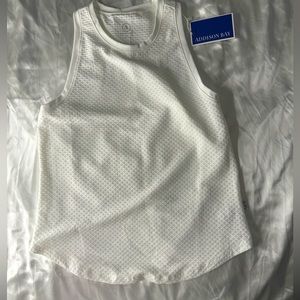 Addison Bay White Tennis Tank